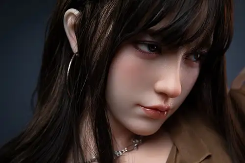 A graphic showing realistic facial details of contemporary sex dolls.